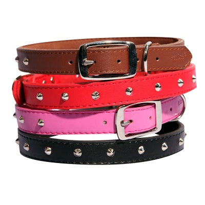 Pet One Leather Studded Collar