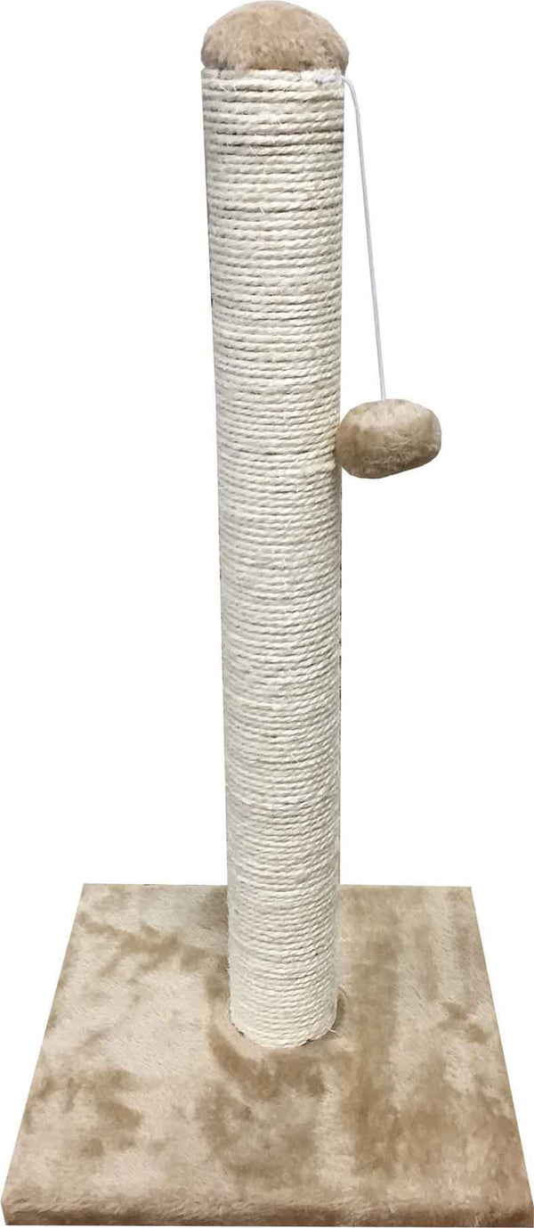 Beige Sisal scratching Post with Ball