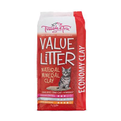 TROUBLE & TRIX NATURAL MINERAL CLAY CAT LITTER