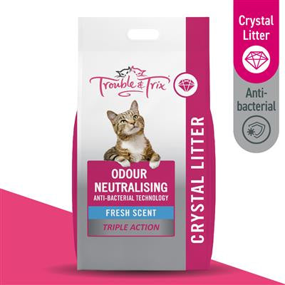 TROUBLE & TRIX ANTIBACTERIAL CRYSTAL CAT LITTER