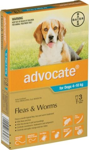 Advocate Flea Treatment For Dogs 4-10kg - 3 Pack