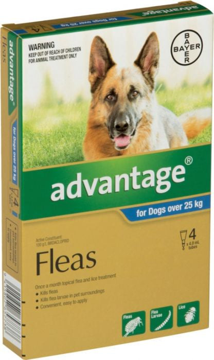 Advantage Flea Treatment For Dogs Over 25kg - 4 Pack